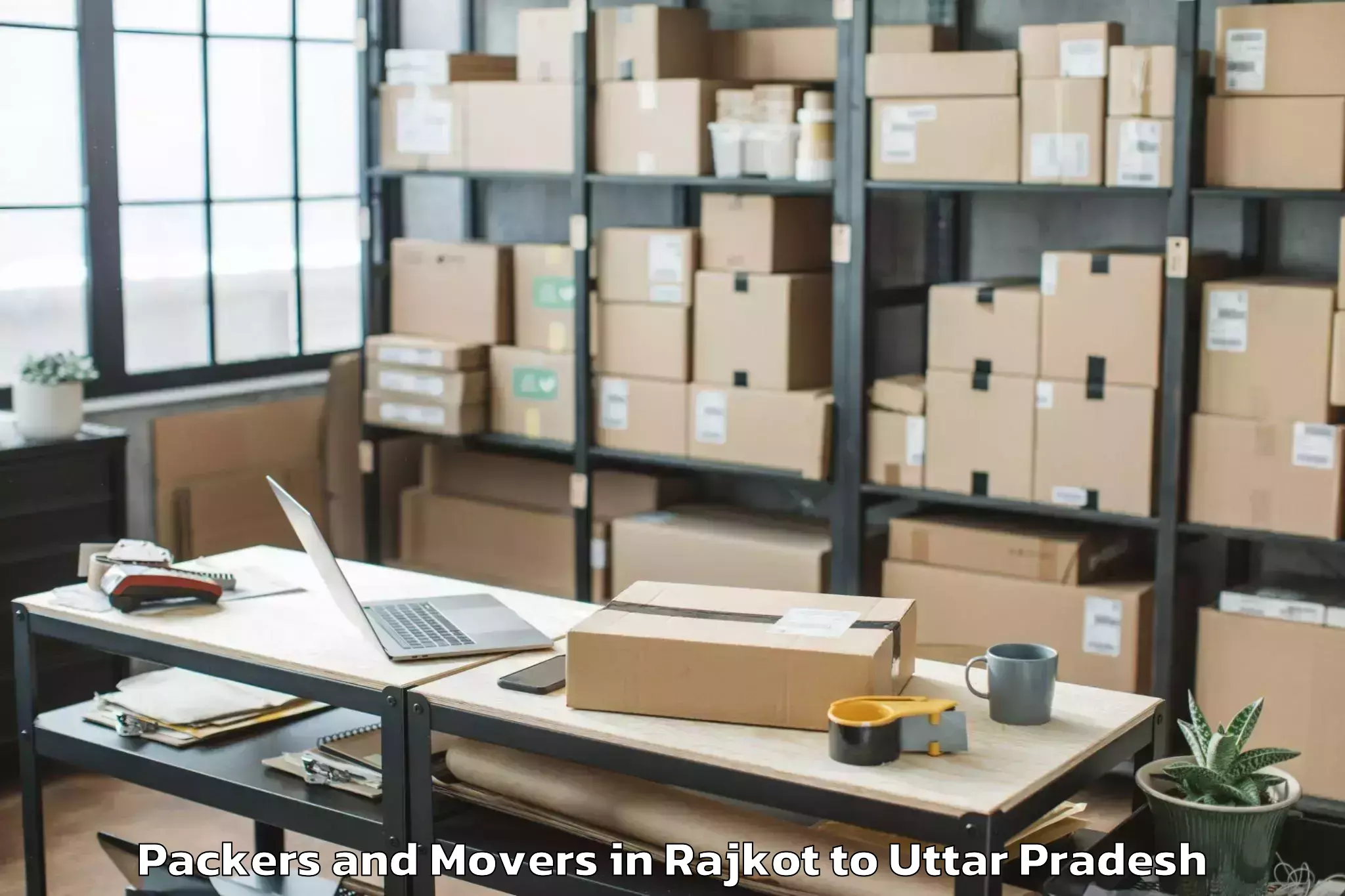 Get Rajkot to Sahaspur Packers And Movers